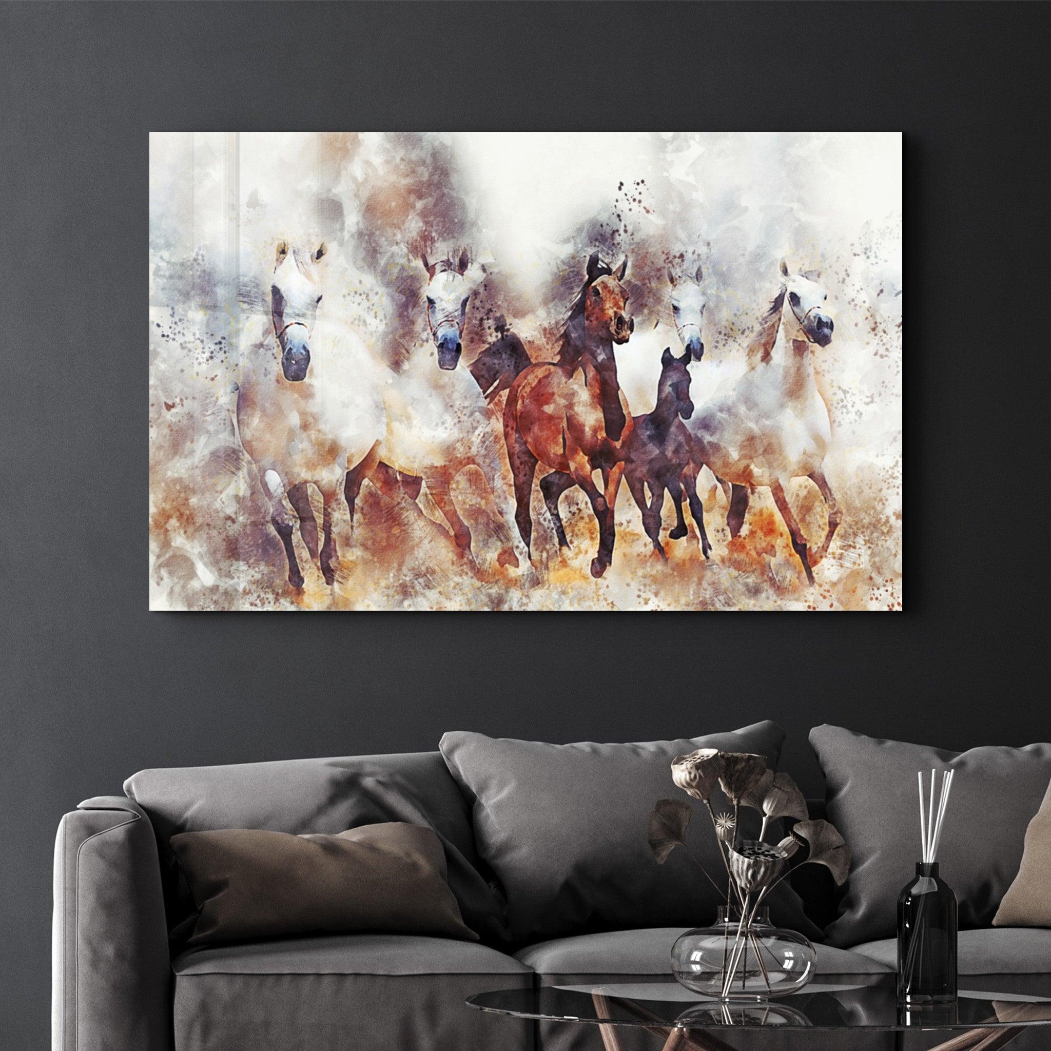 Freedom of the Wind Riders | Glass Wall Art - Artdesigna