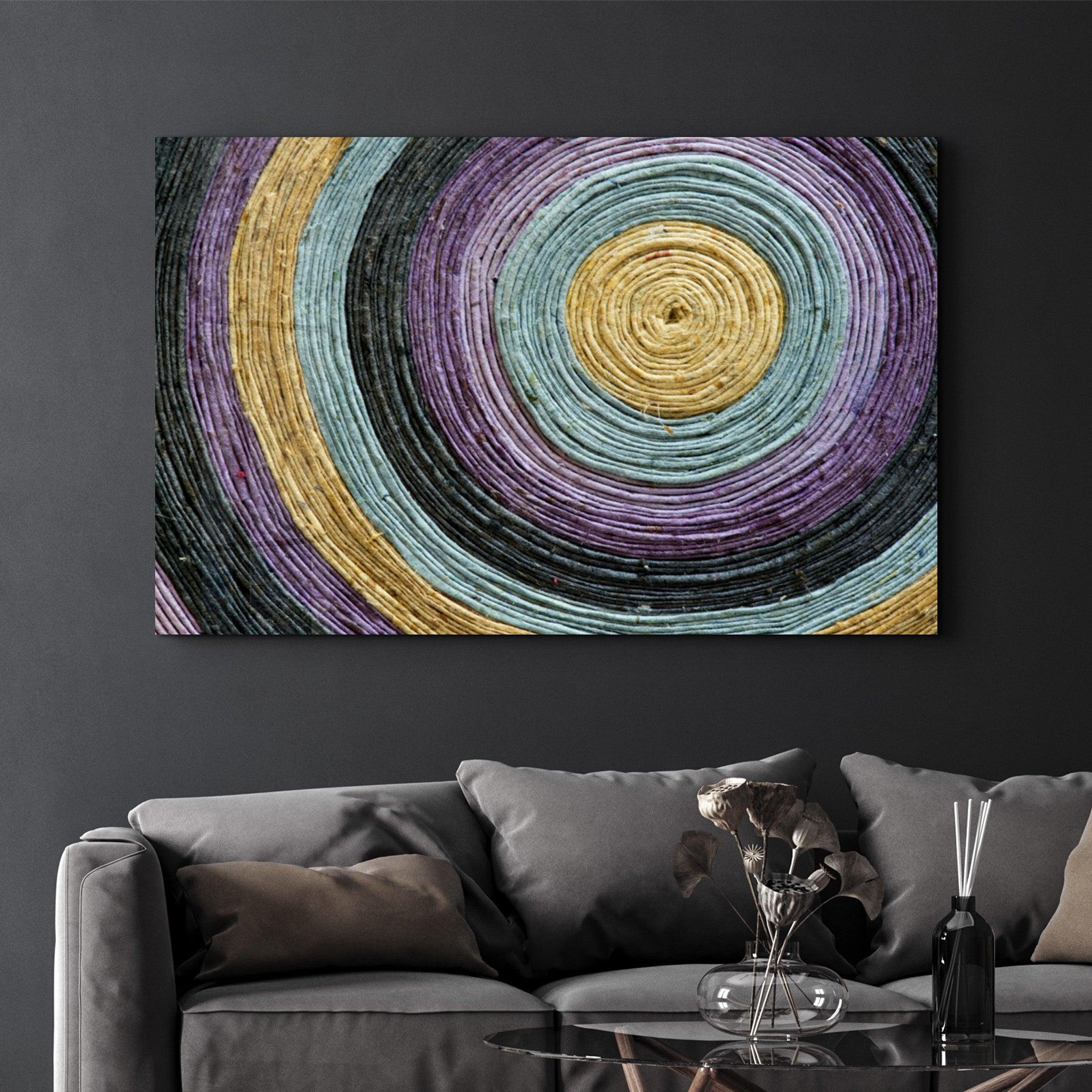 Colored Spiral | Glass Wall Art - Artdesigna