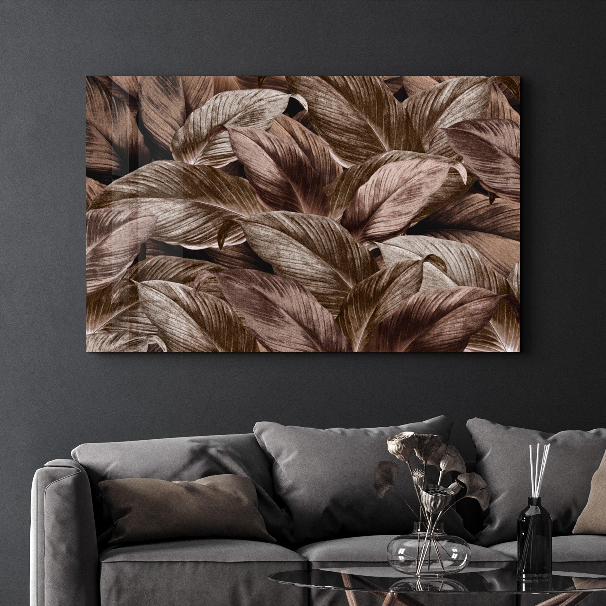 Tropical Leaf | Glass Wall Art - Artdesigna