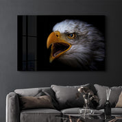 Eagle Scream | Glass Wall Art - Artdesigna