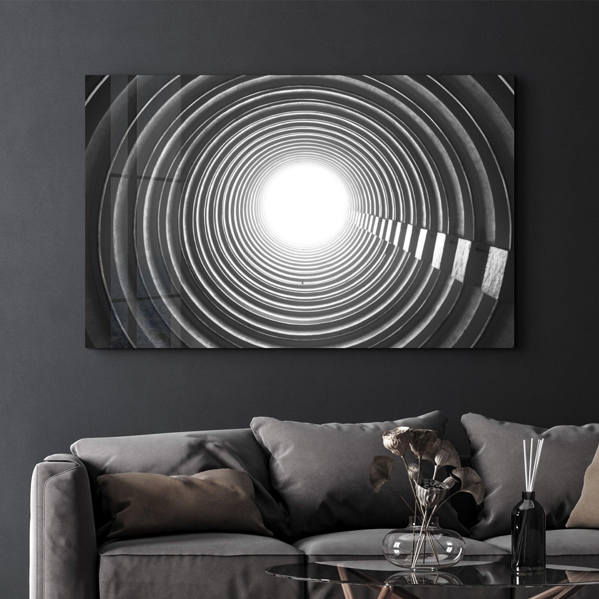 The End of Tunnel | Glass Wall Art - Artdesigna