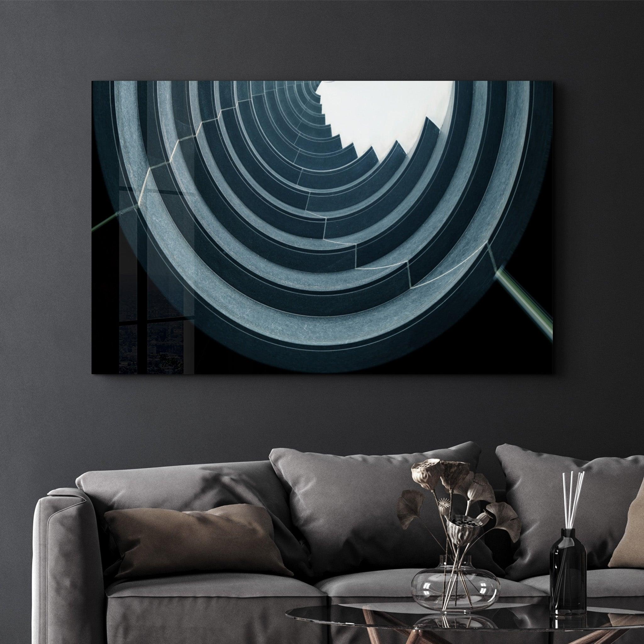 Abstract Amphitheather | Glass Wall Art - Artdesigna