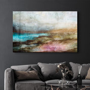 Lake Abstract Oil Painting | Glass Wall Art - Artdesigna