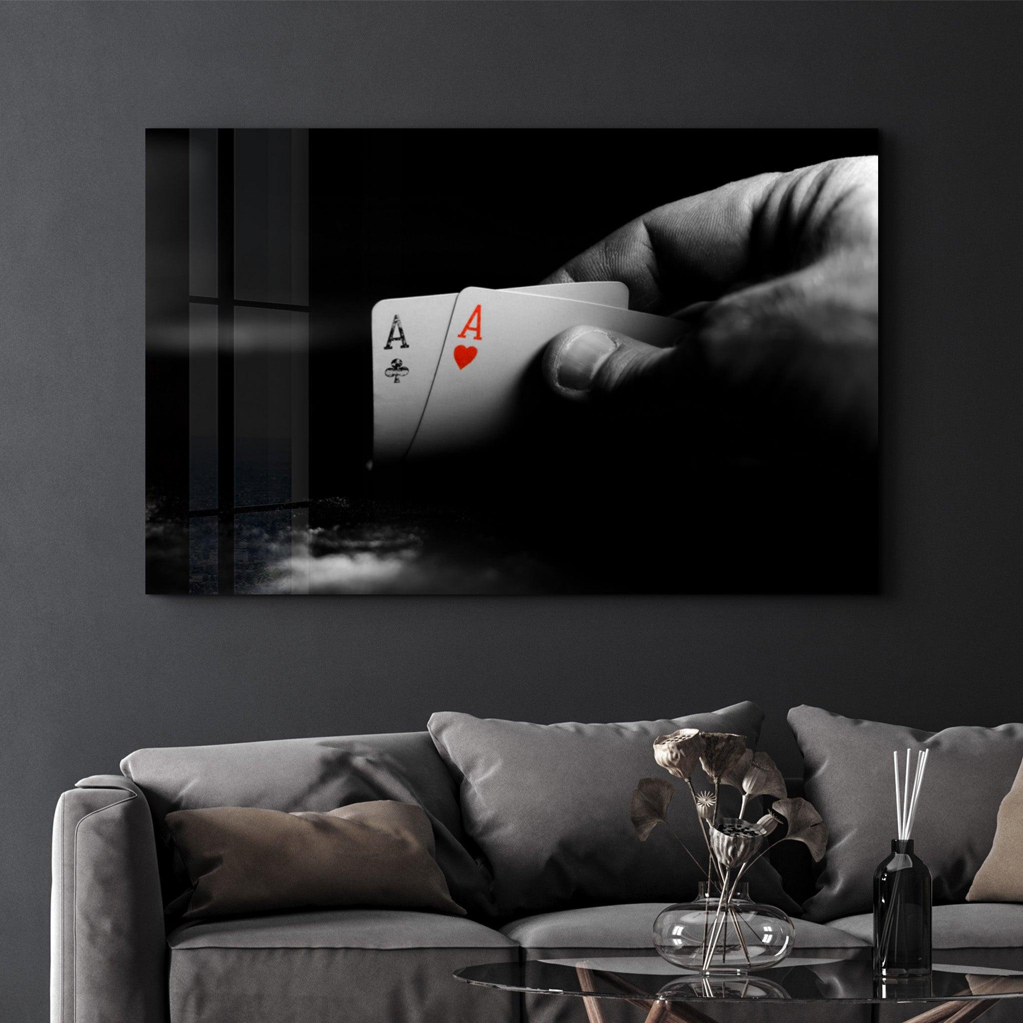 Poker | Glass Wall Art - Artdesigna