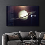 Saturn | Glass Wall Art - Artdesigna