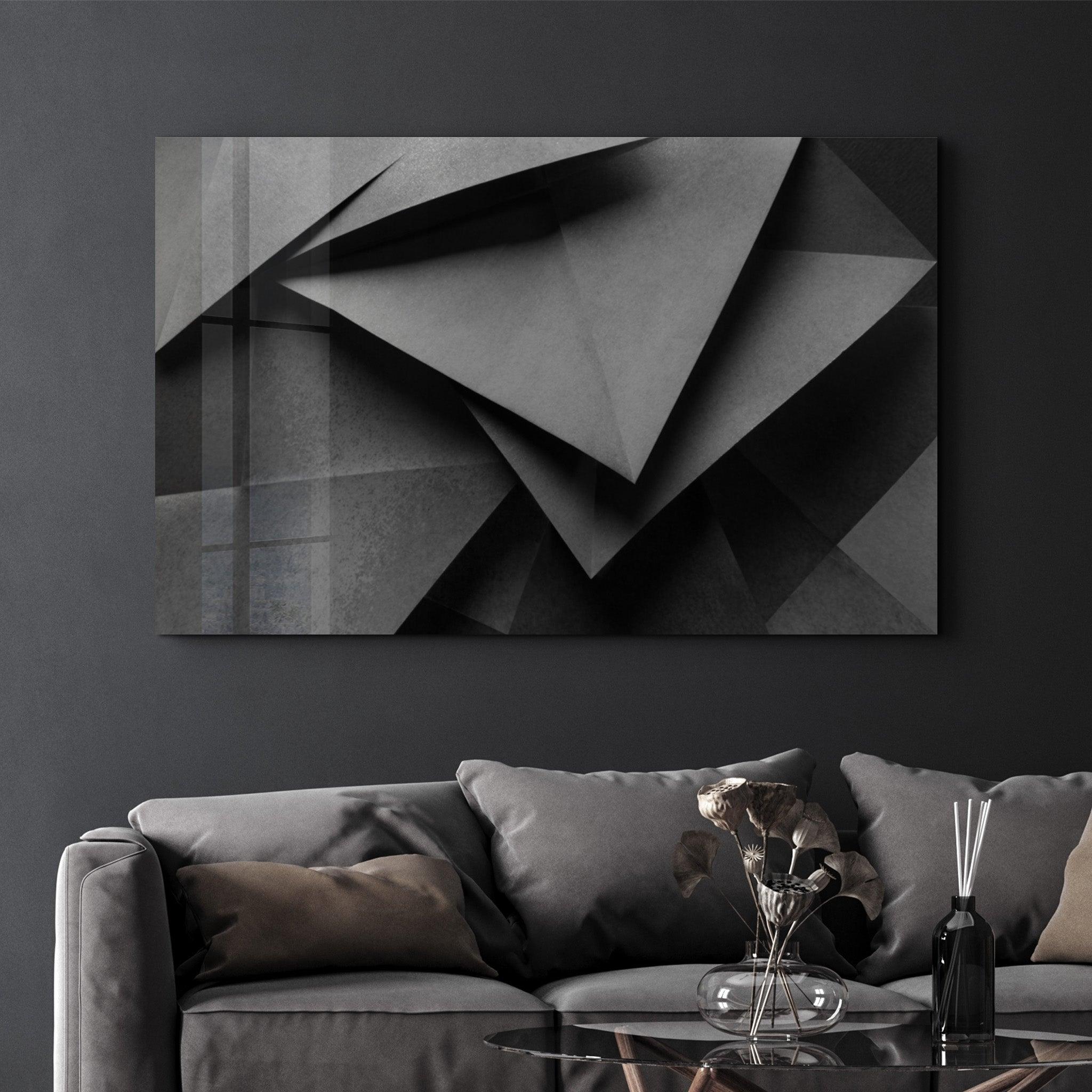 Black Paper | Glass Wall Art - Artdesigna