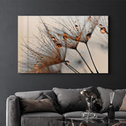 Flower Orange | Glass Wall Art - Artdesigna