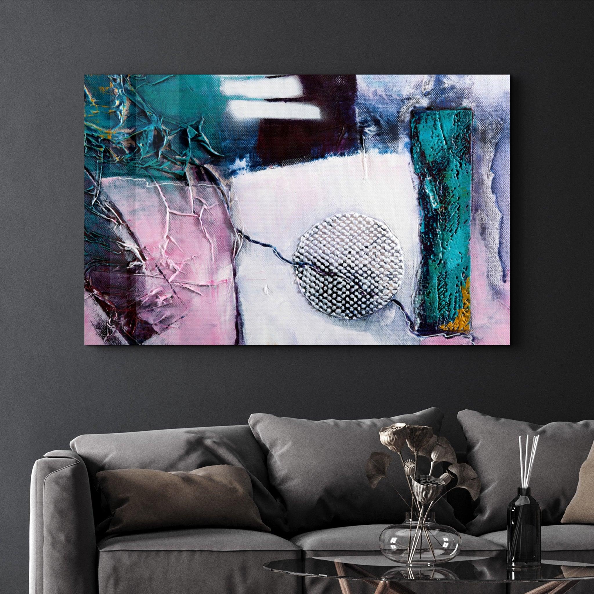 Abstract Patch | Glass Wall Art - Artdesigna