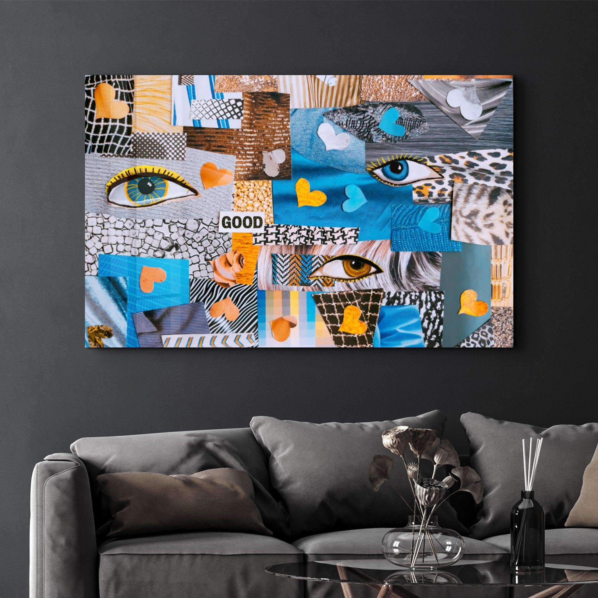 Eyes and Walls | Glass Wall Art - Artdesigna