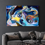 Eyes Abstract | Glass Wall Art - Artdesigna