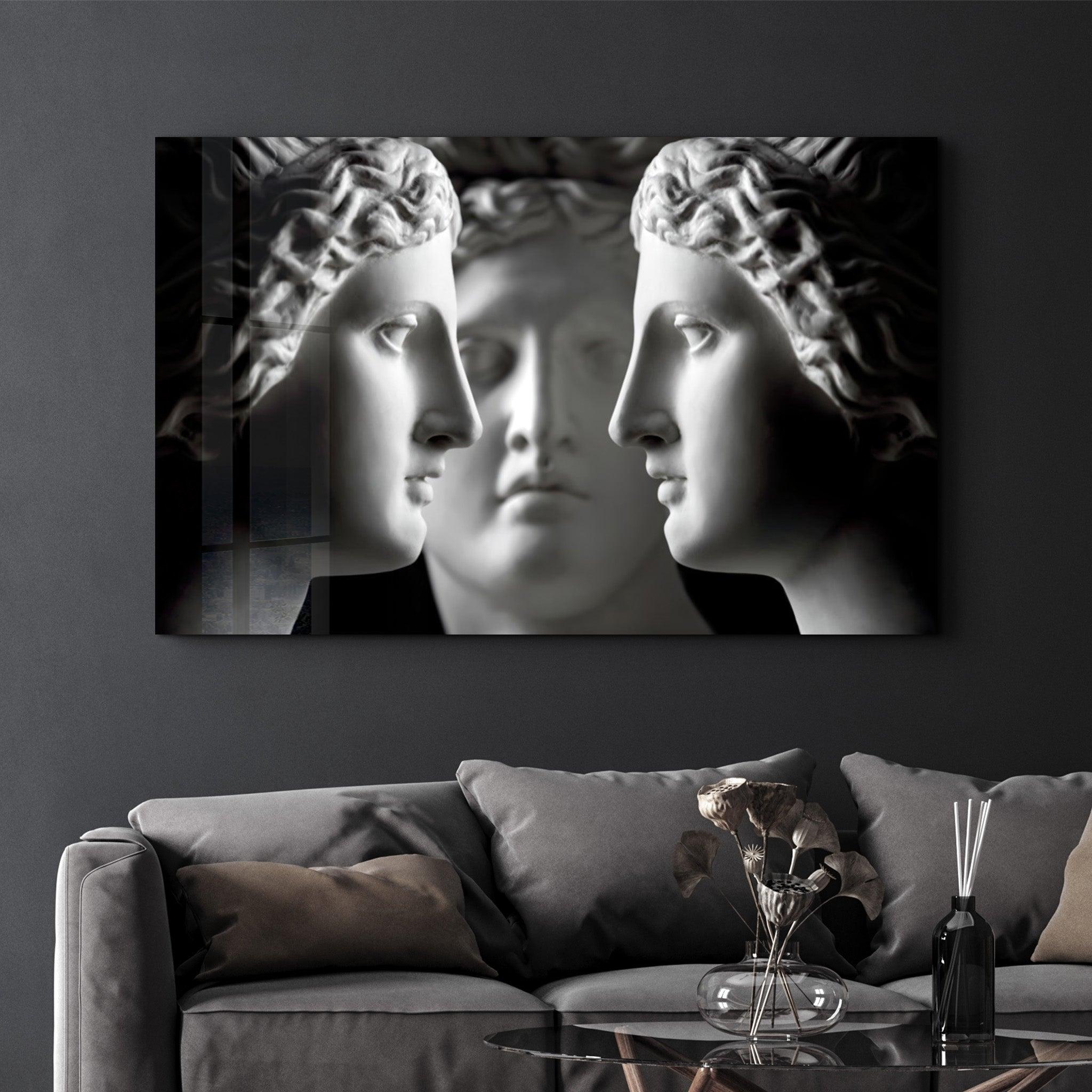 Three | Glass Wall Art - Artdesigna