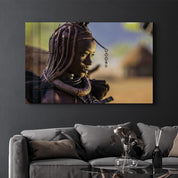 African Warrior | Designer's Collection Glass Wall Art - Artdesigna