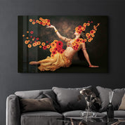 Oriental Dancer | Designer's Collection Glass Wall Art - Artdesigna