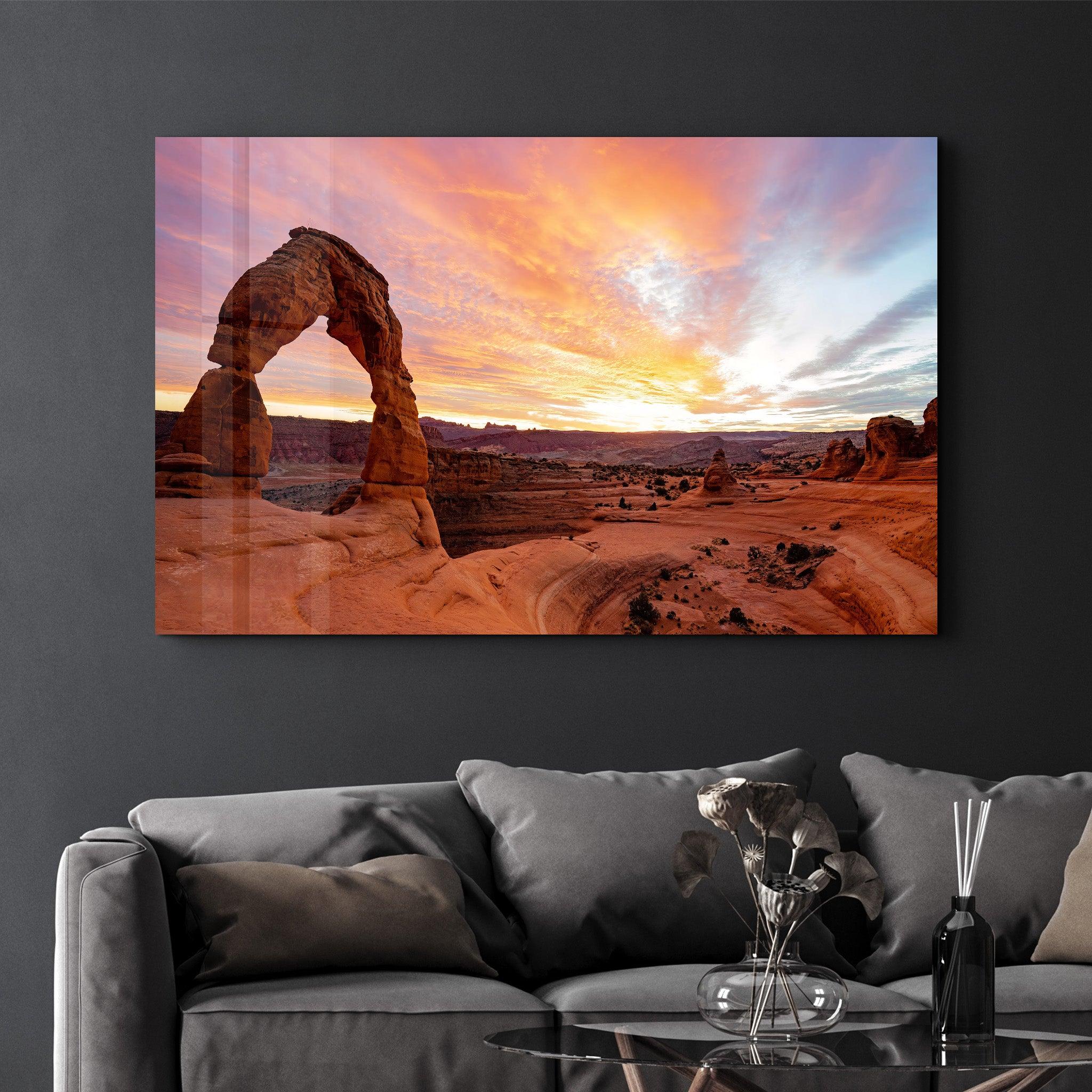 Delicate Arch | Designer's Collection Glass Wall Art - Artdesigna