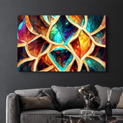 Cosmic Leaves | Glass Wall Art - Artdesigna