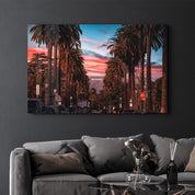 Hollywood Dreams: Sunset Boulevard | Glass Wall Art - Artdesigna