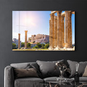 Ancient City - Athens | Glass Wall Art - Artdesigna