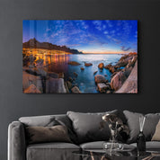 Cape Town's Table Mountain, Lions head & Twelve Apostles | Glass Wall Art - Artdesigna