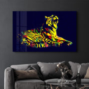 Colormix Tiger 2 | Glass Wall Art - Artdesigna