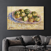 Vincent van Gogh's Still Life, Basket of Apples (1887) | Glass Wall Art - Artdesigna