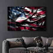 Flag of the U.S. | Glass Wall Art - Artdesigna