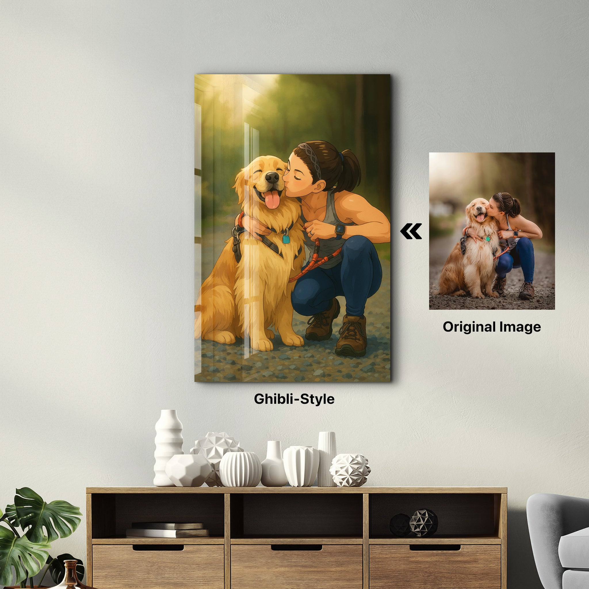Custom Cartoon & Painting Style For Your Personal Image | Glass Wall Art