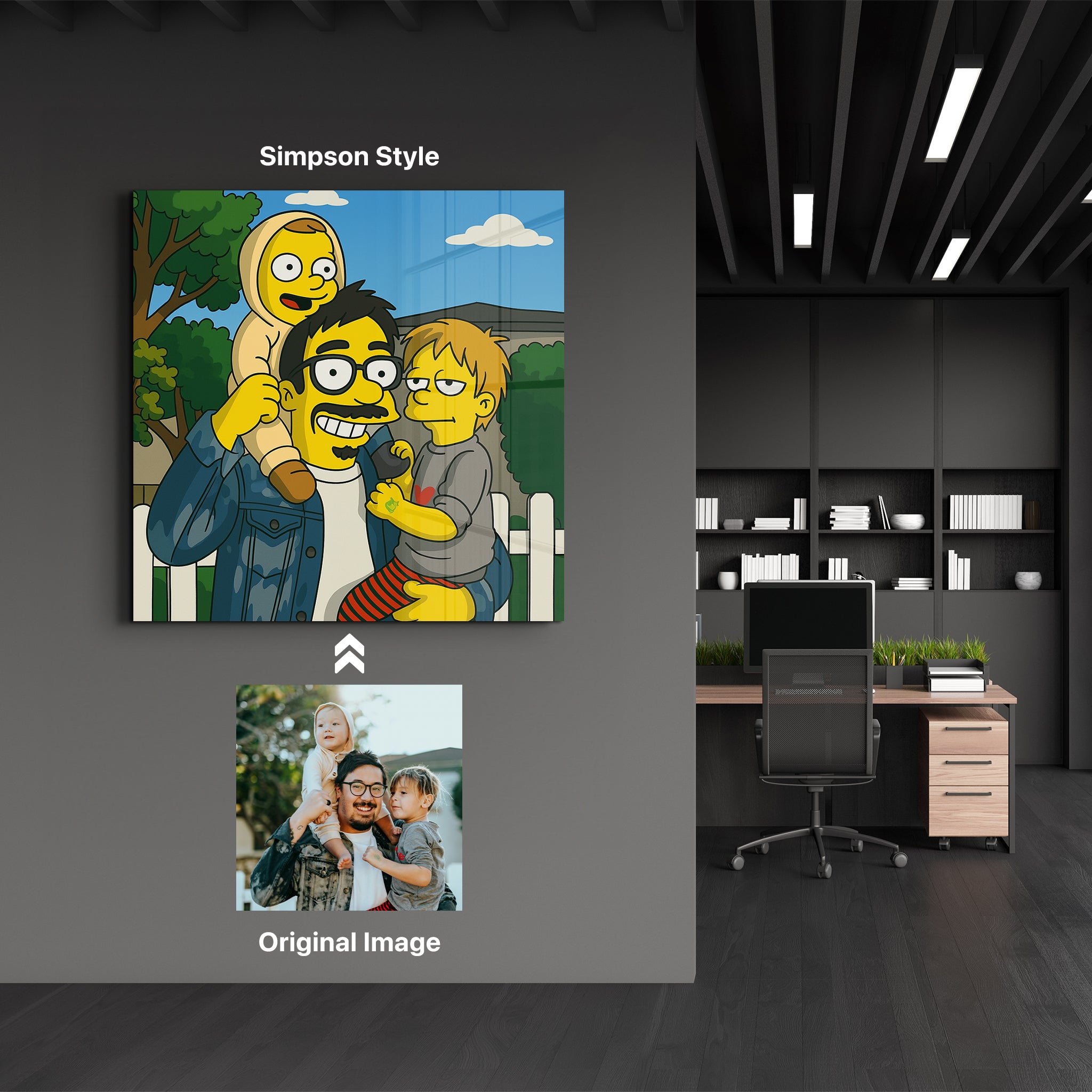 Custom Cartoon & Painting Style For Your Personal Image | Glass Wall Art