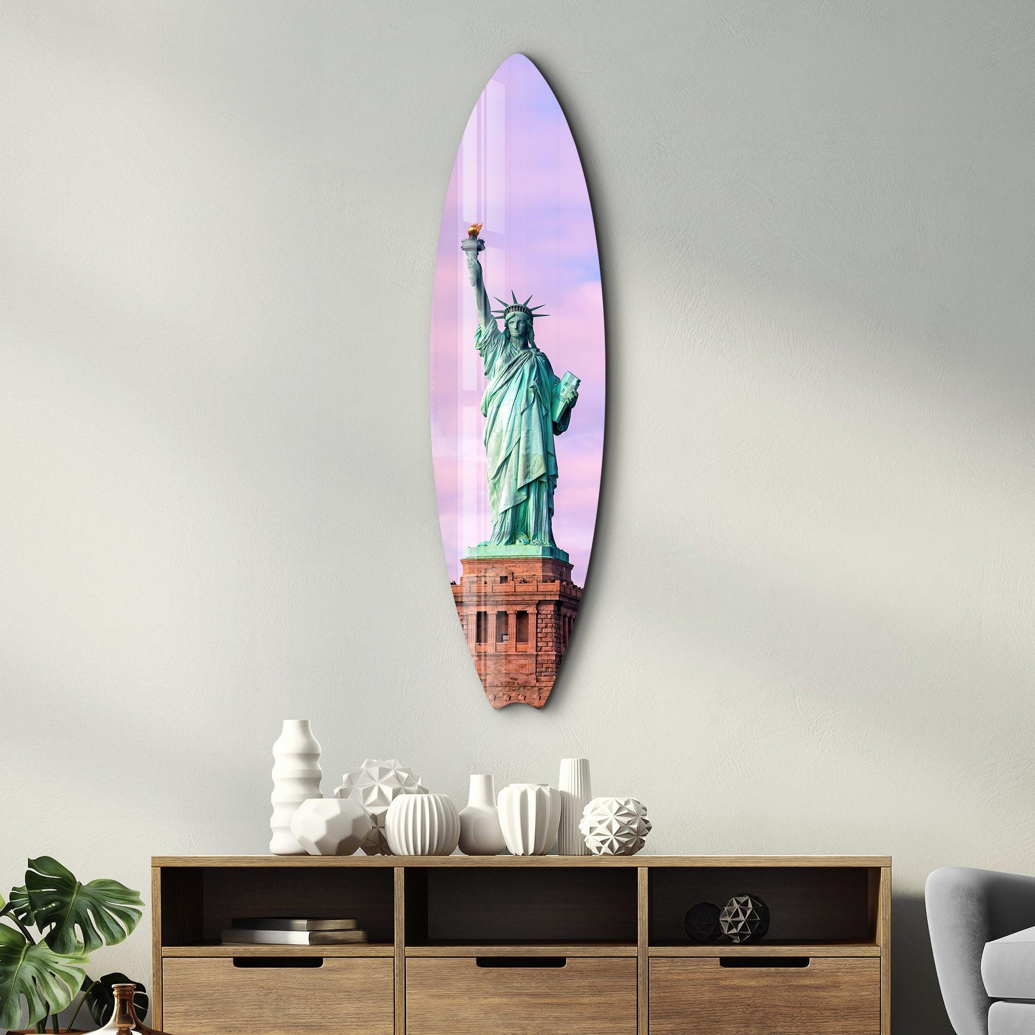 Liberty Waves | Surfboard Glass Wall Art