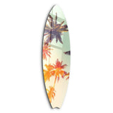 Paradise Palms | Surfboard Glass Wall Art