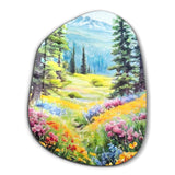 Alpine Bloom Amorphous | Glass Wall Art