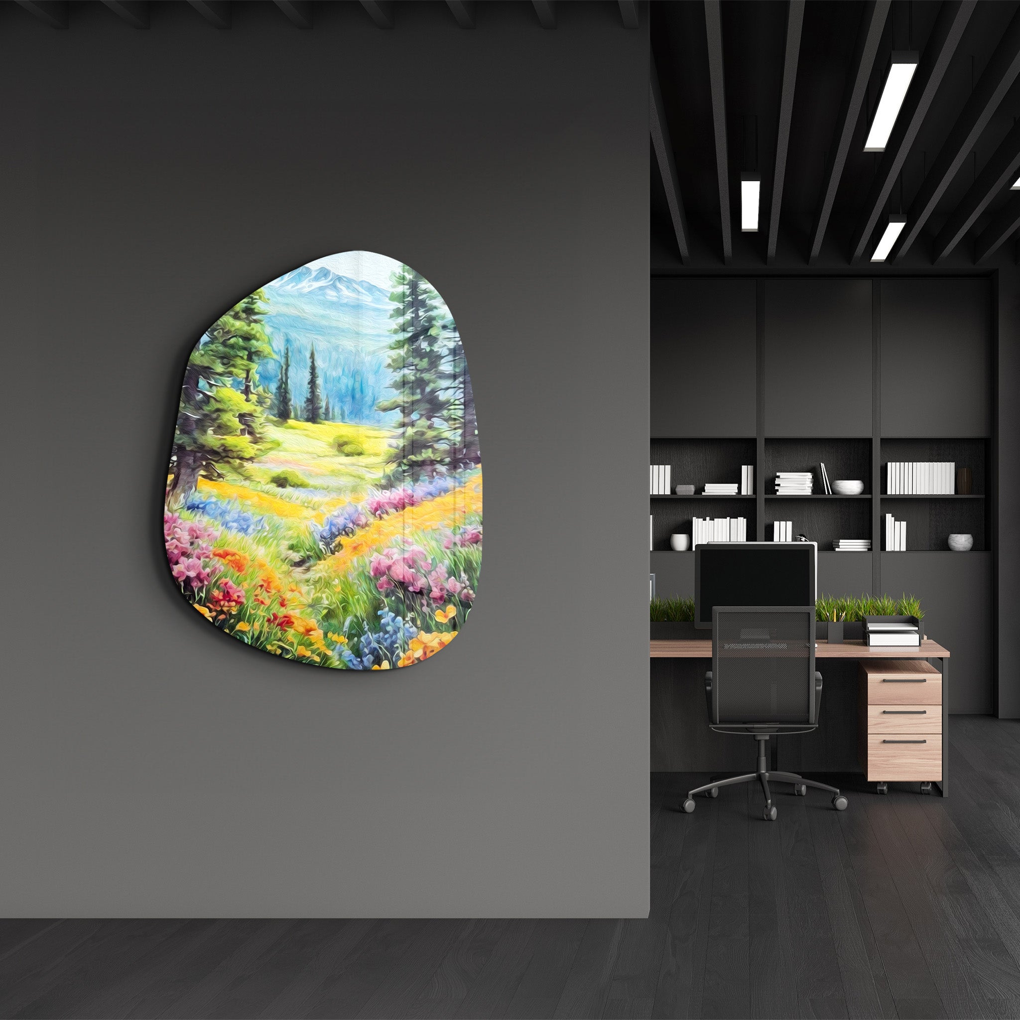 Alpine Bloom – Amorphous Glass Wall Art