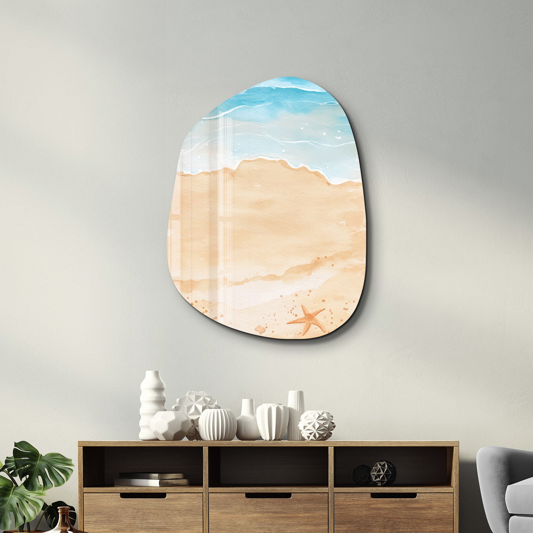 Coastal Dream – Amorphous Glass Wall Art