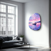 Dreamy Nightfall – Amorphous Glass Wall Art