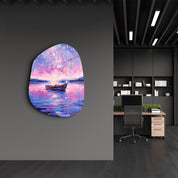Dreamy Nightfall – Amorphous Glass Wall Art