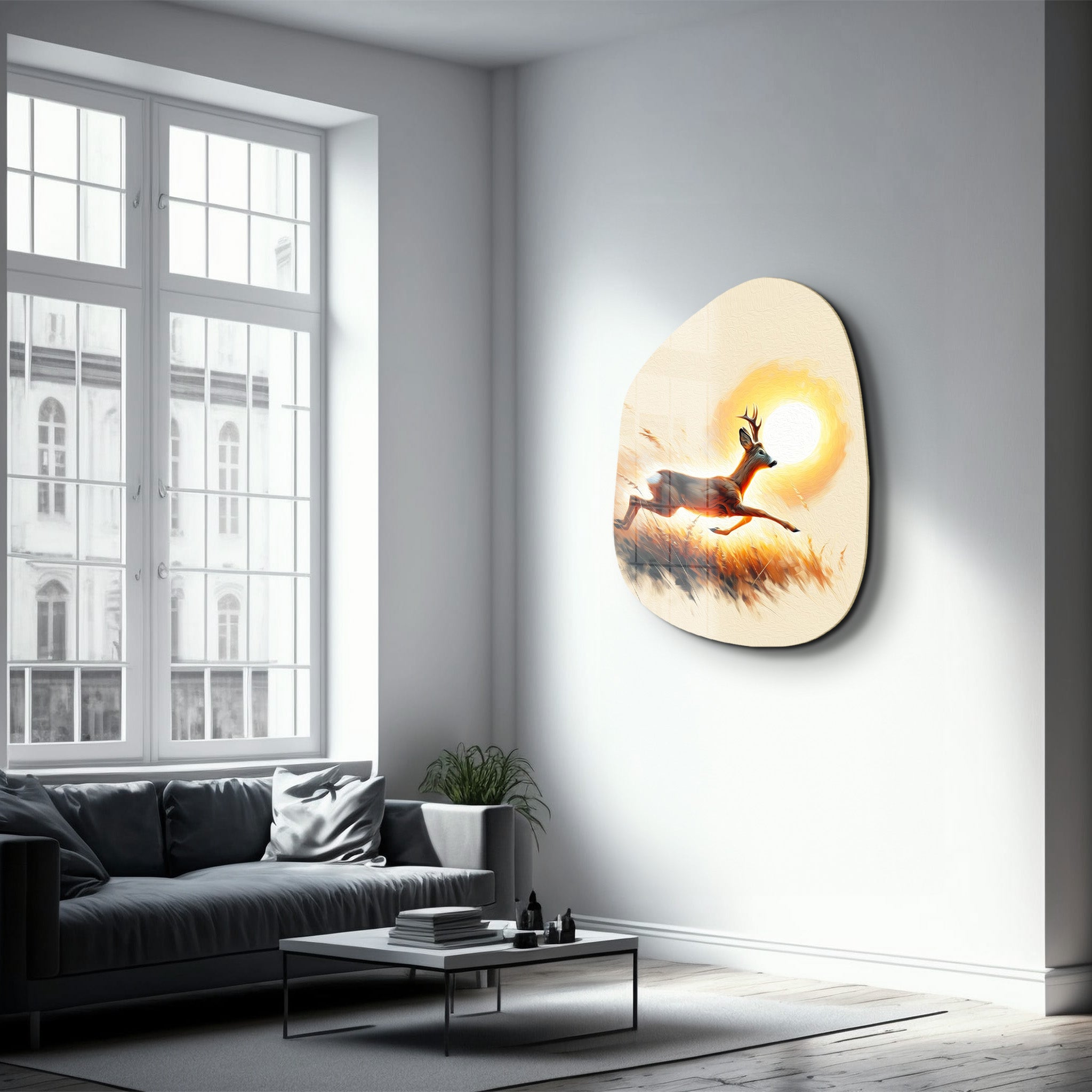 Golden Escape – Amorphous Glass Wall Art