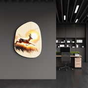 Golden Escape – Amorphous Glass Wall Art