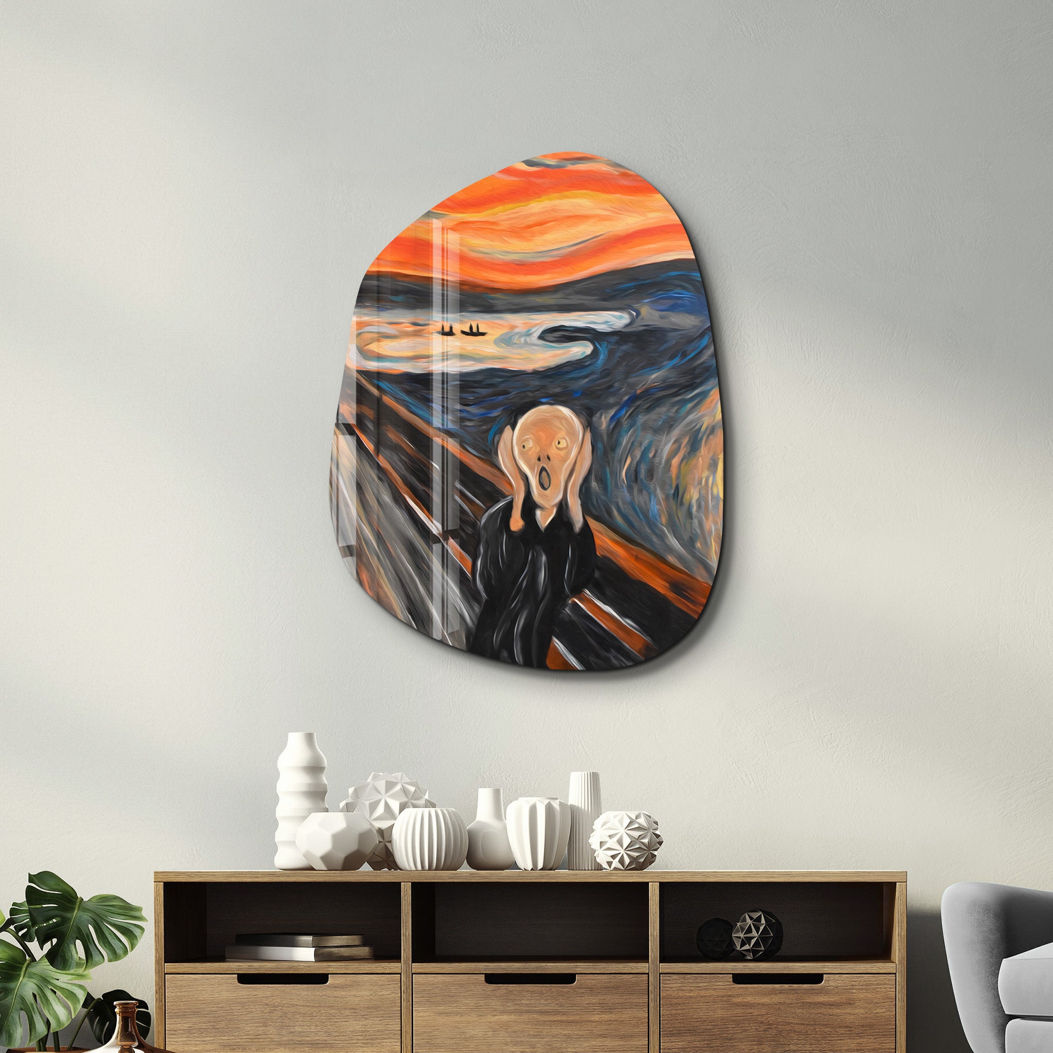 The Scream – Amorphous Glass Wall Art