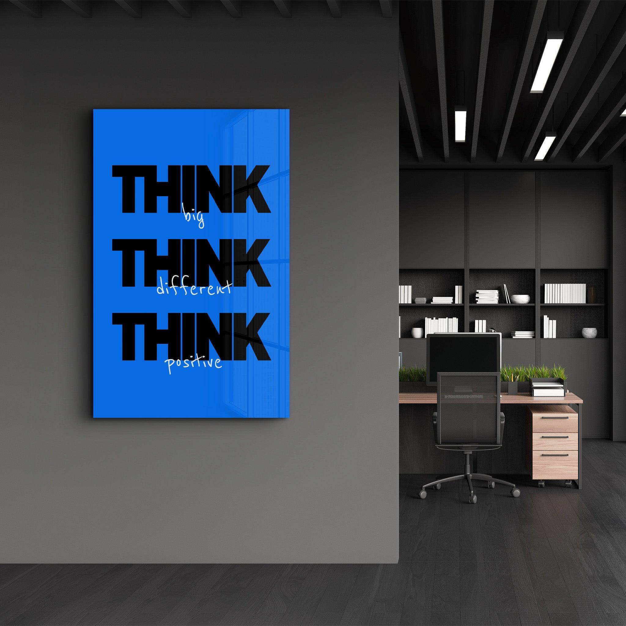 Think Big | Motivational Glass Wall Art - Artdesigna