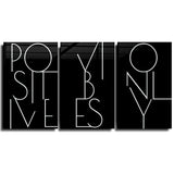 ・"Positive Vibes Only - Trio"・Glass Wall Art