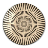 Desert Bloom - Round Glass Wall Art