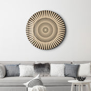 Desert Bloom - Round Glass Wall Art