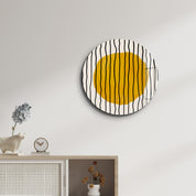 Golden Core – Round Glass Wall Art
