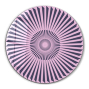 Lavender Burst – Round Glass Wall Art
