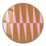 Pink Canyon Round | Glass Wall Art