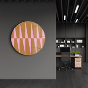 Pink Canyon – Round Glass Wall Art