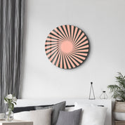 Pink Pulse – Round Glass Wall Art