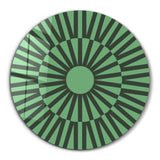 Verdant Pulse – Round Glass Wall Art