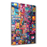 Abstract Music Collage | Glass Wall Art
