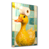 Bath Time Quack-Up | Glass Wall Art