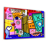 Bold Expressions in Graffiti Pop - Glass Wall Art